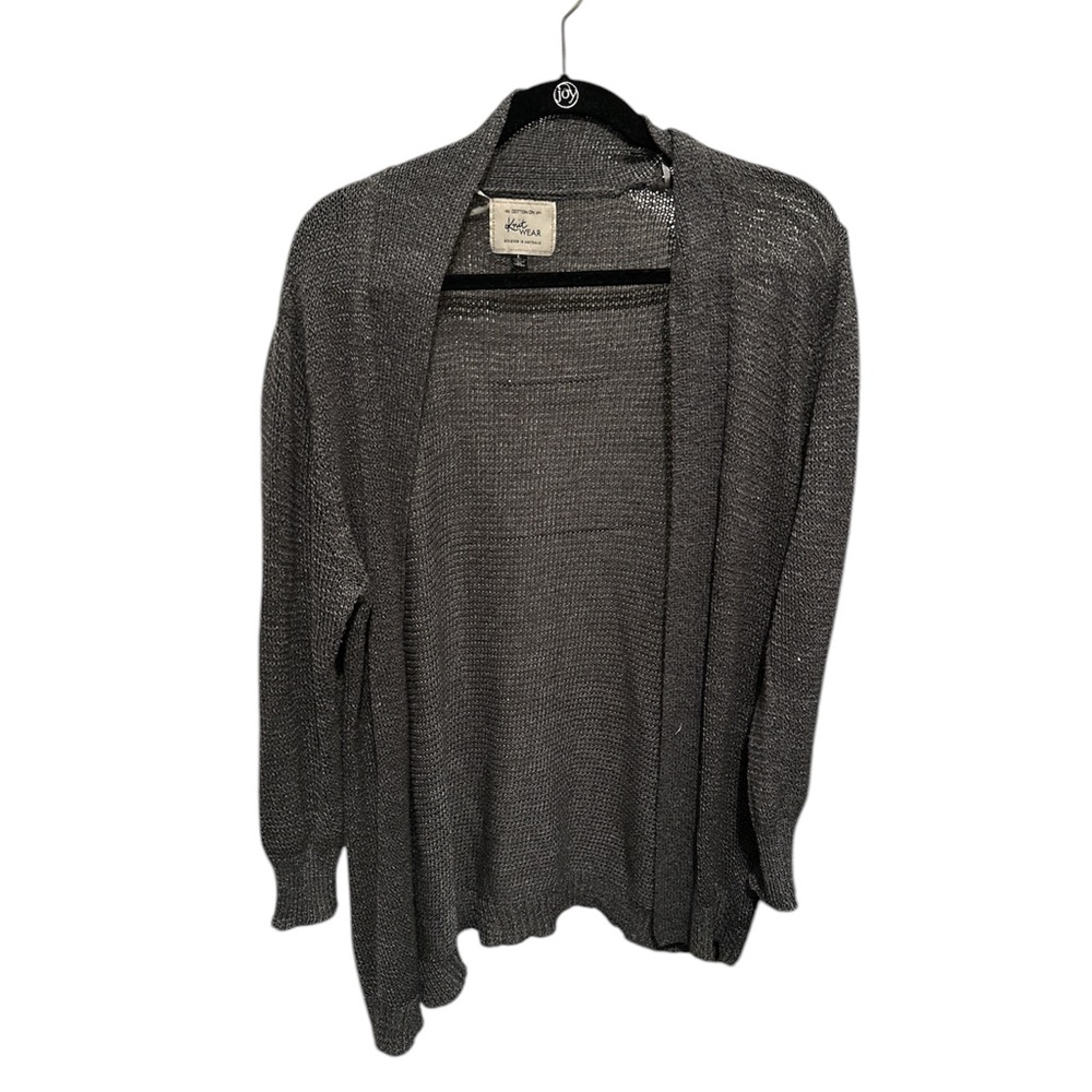 Gray knit sweater